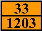 Gefahrguttafel 33 1203
